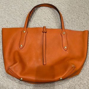 Orange shoulder bag